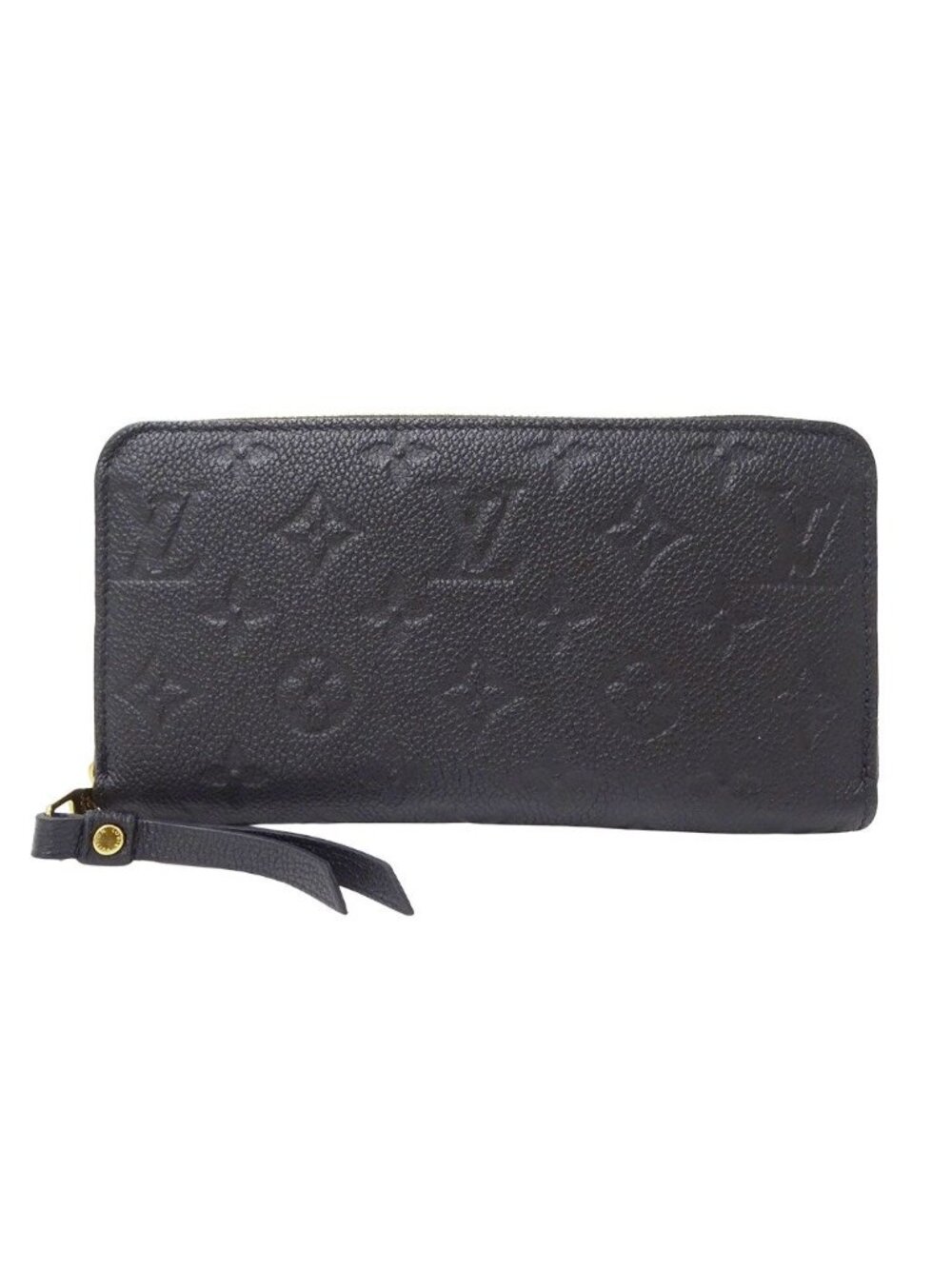 Louis Vuitton Wallet Monogram Empreinte Zippy Noir Black Zip Around Logo